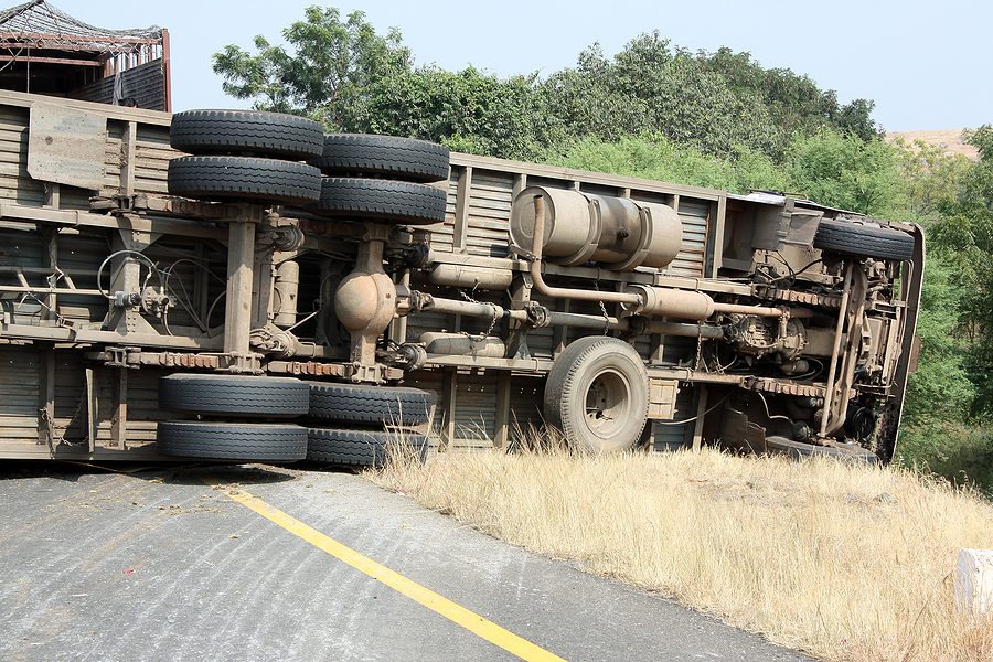 Truck Overturned after an Accident In Northwood Ohio