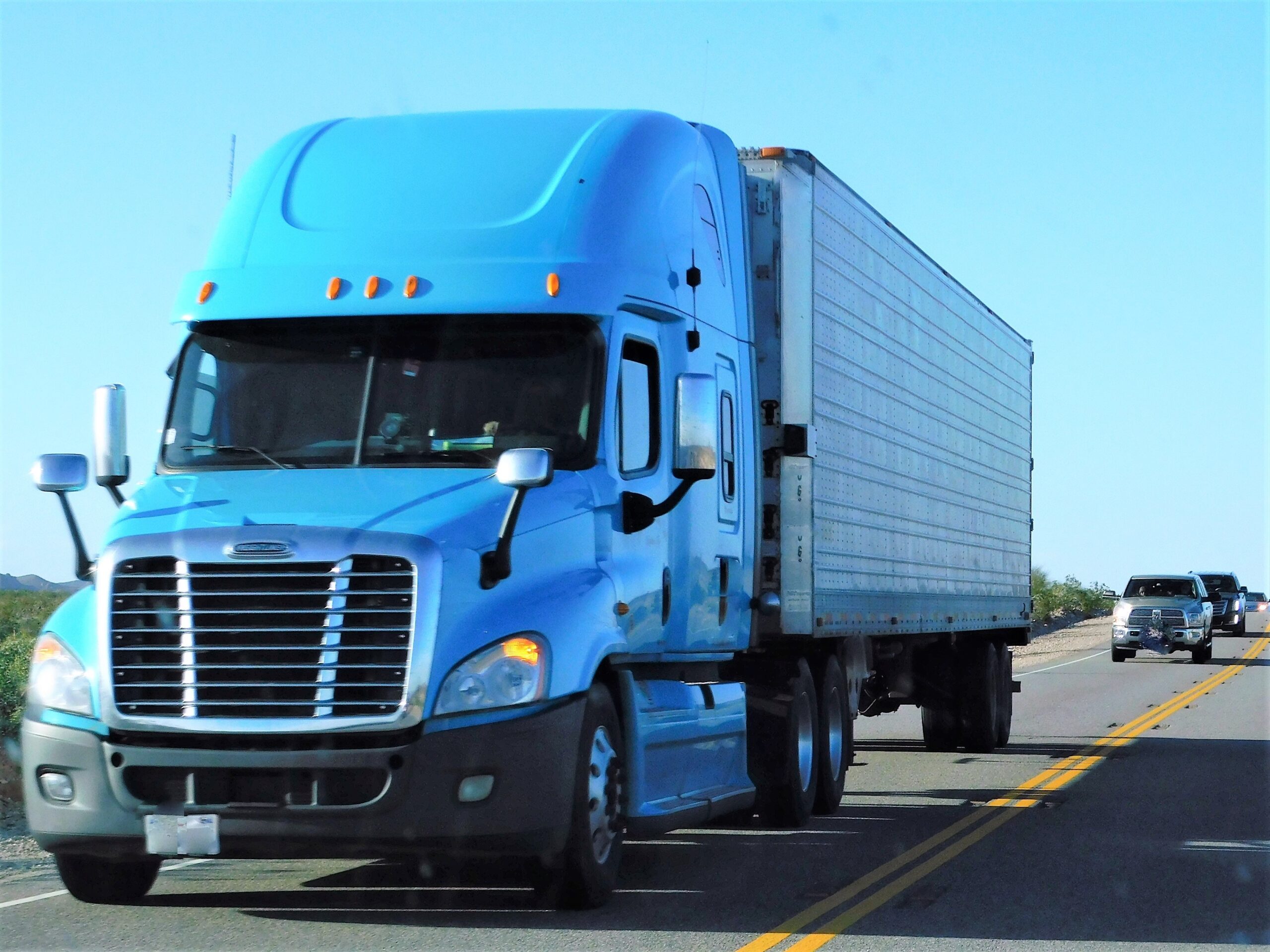Large Truck driving on state route outside Holland Ohio.