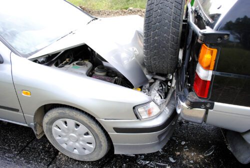 A Jeep rear-ended in Grand Rapids, Ohio