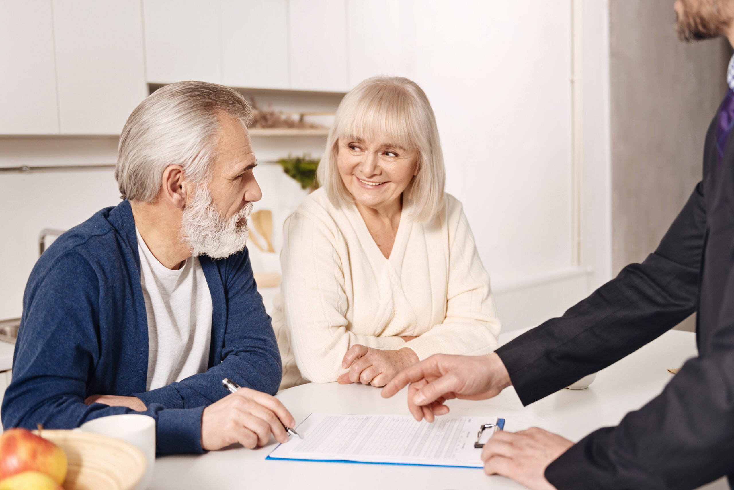 Elderly couple discussing Social security Disability options in Bowling Green
