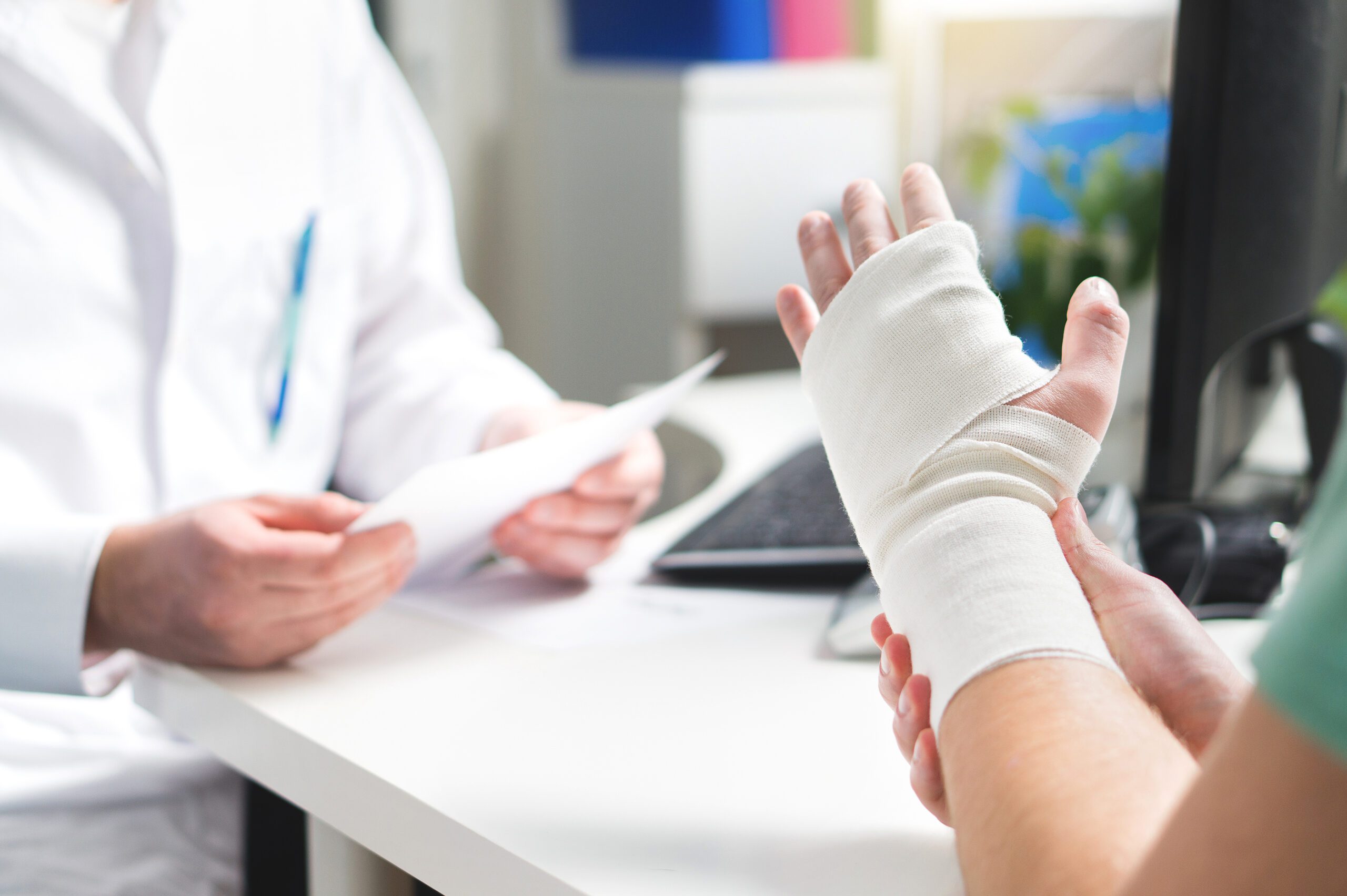 Woman with injured hand after dog attack in Sylvania Ohio